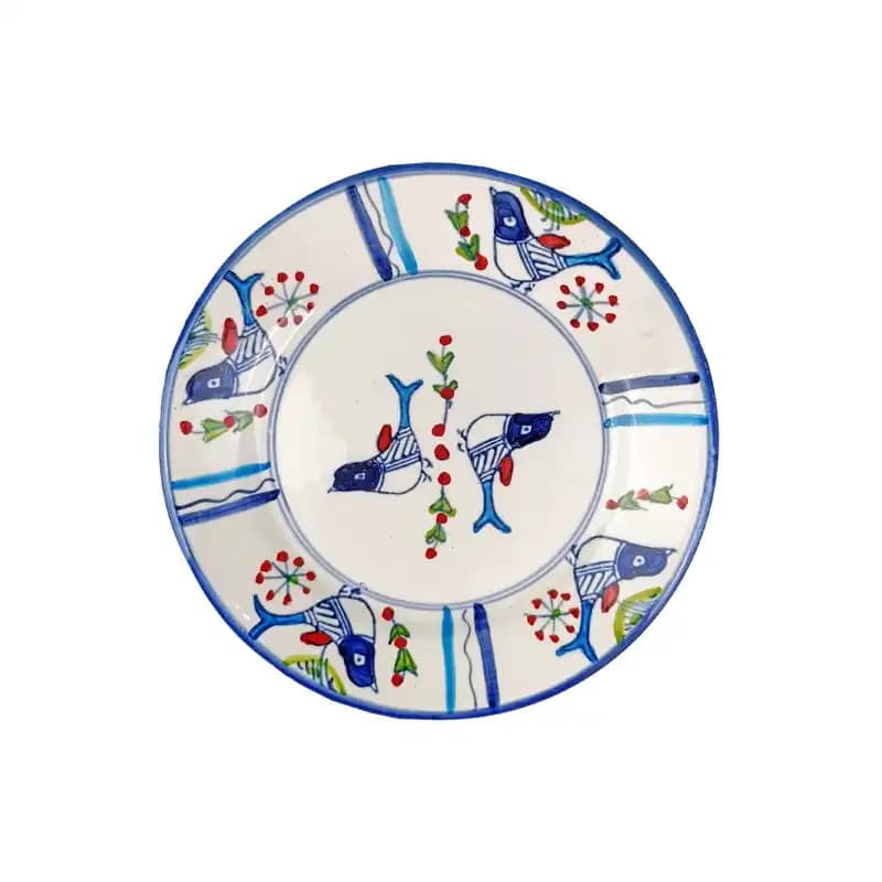 پیش دستی سرامیکی طرح گل و مرغ — تصویر ۲