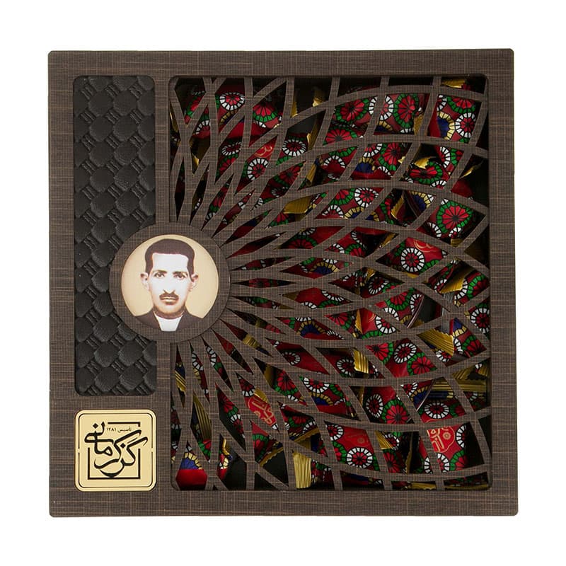 گز کرمانی لقمه ۳۸ درصد پسته ۳۳۰ گرمی جعبه چوبی