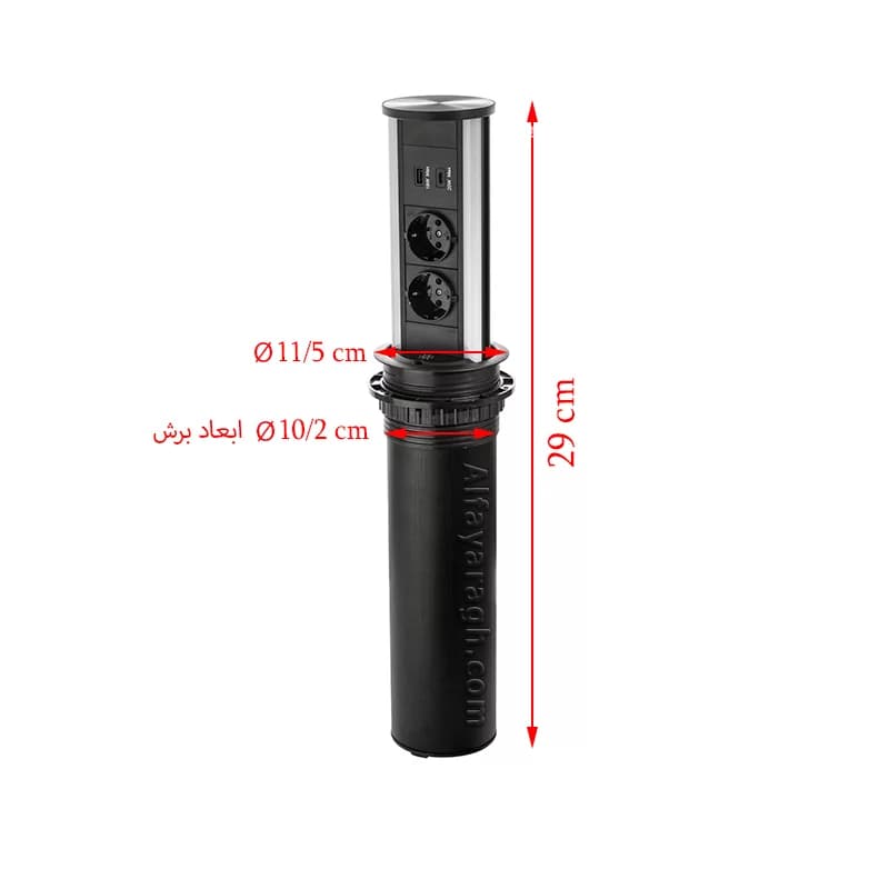 پریز مخفی آسانسوری برقی ملونی مدل 10066 — تصویر ۴