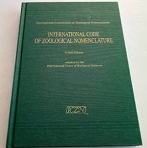 دانلود کتاب International Code of Zoological Nomenclature
