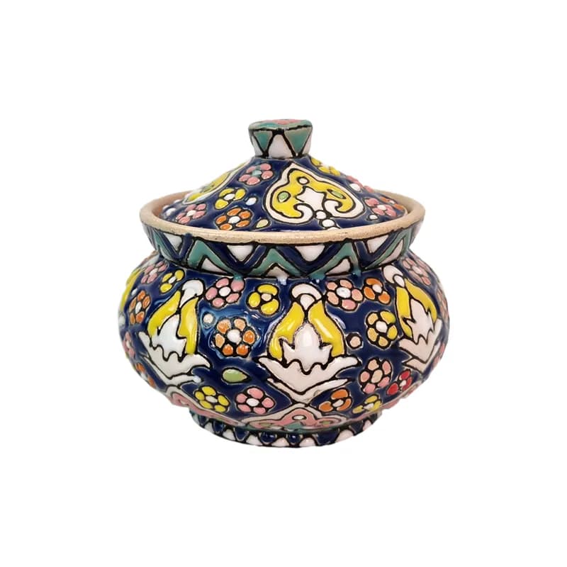 قندان بزرگ مینا کاری