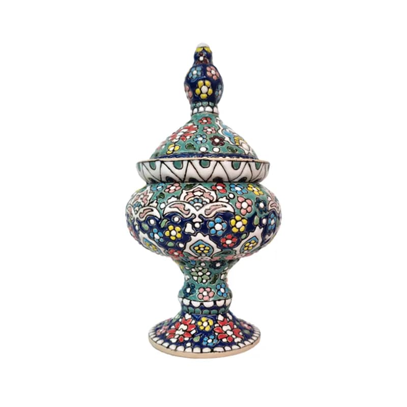 ظرف شکلات خوری مینا کاری کوچک