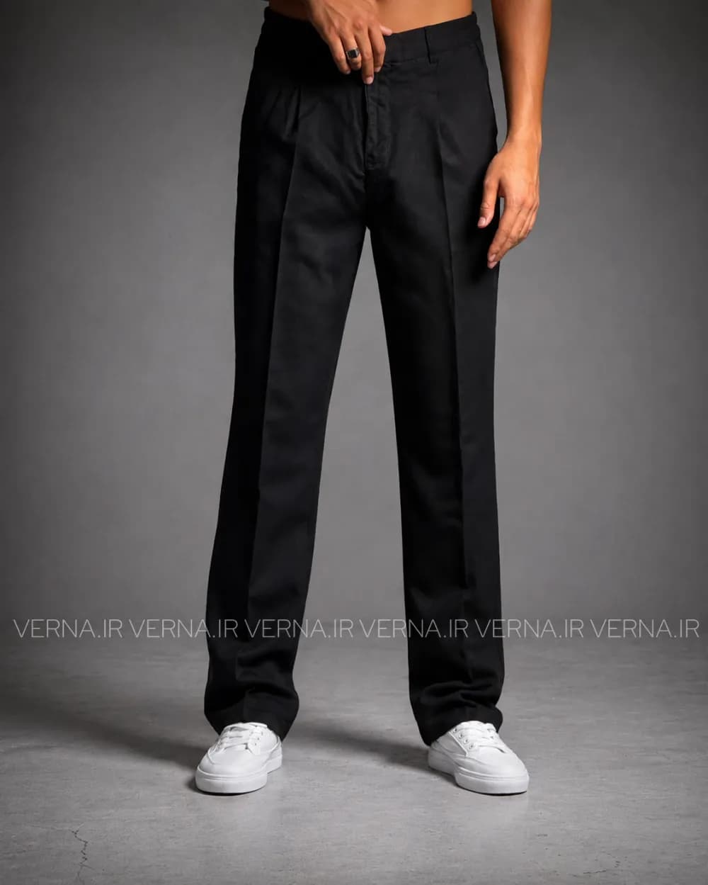 شلوار بگ مردانه لایوسل کمرکش DENIM — تصویر ۲