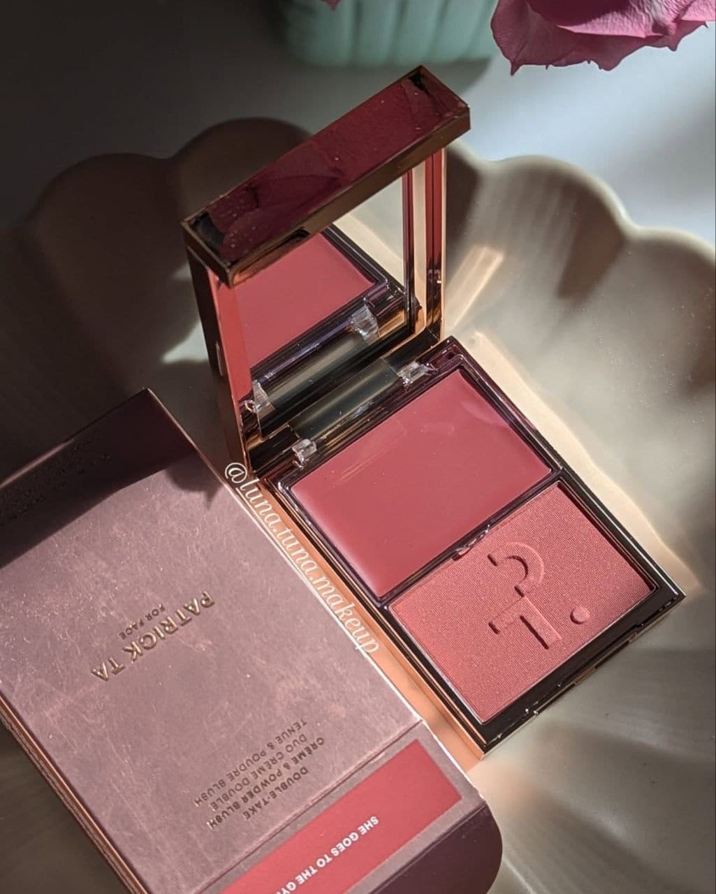 رژگونه پودری و کرمی هدلاینز ماجور پاتریک تا | PATRICK TA Major Headlines Double-Take Creme & Powder Blush Duo
