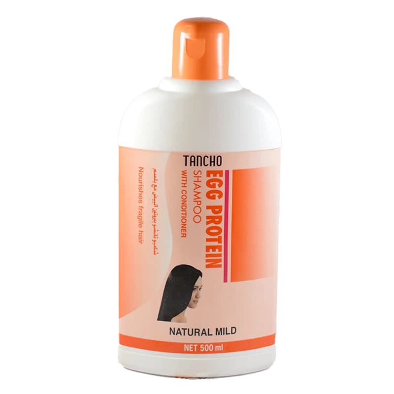 شامپو پروتئین تخم‌مرغ تانشو حاوی نرم‌کننده؛ تغذیه کننده موهای شکننده Tancho Egg Protein Shampoo With Conditioner