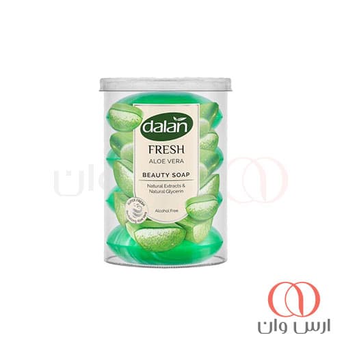صابون زیبایی دالان مدل Fresh Aloe Vera حاوی عصاره آلوئه‌ورا بسته 4 عددی