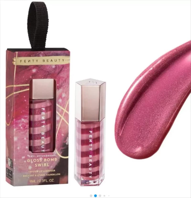لیپ گلاس فنتى بیوتی رنگ جدید SWIRL TWISTED FENTY BEAUTY GLOSS BOMB SWIRL TWISTED LIP LUMINIZER