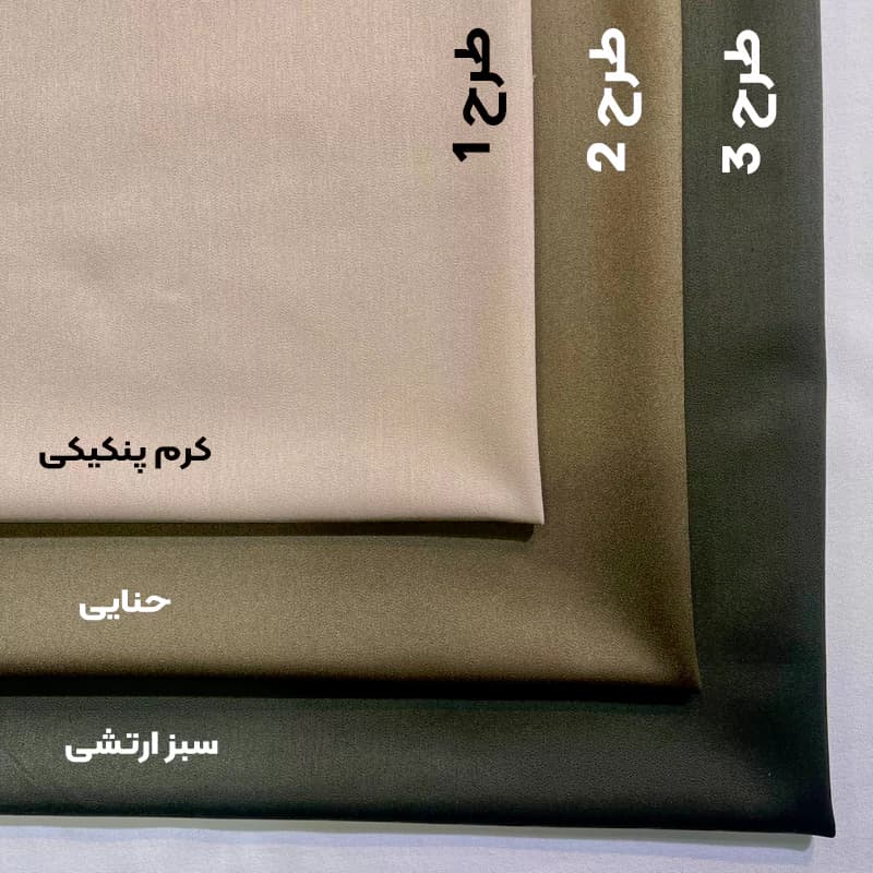 پارچه کتان کش ترک ضخیم تناژ رنگ سبز — تصویر ۲