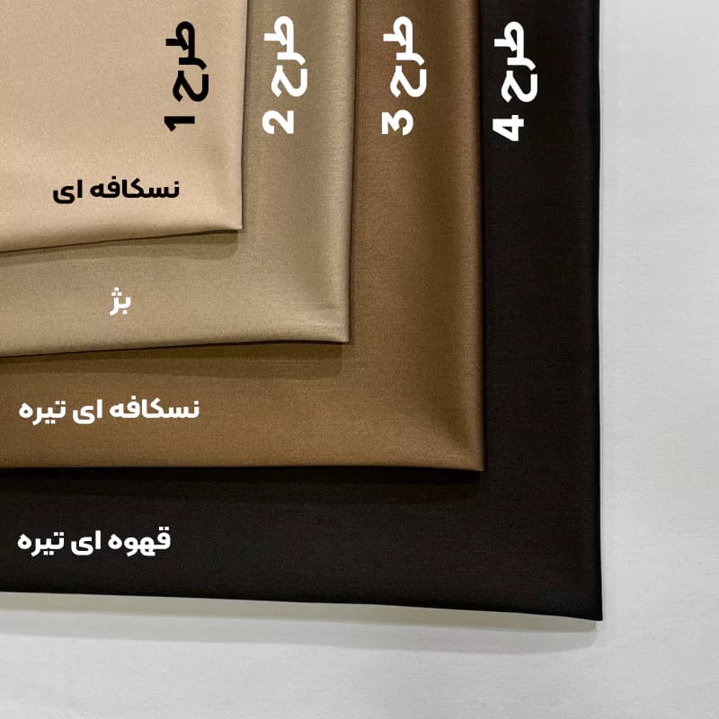 پارچه کتان کش ترک ضخیم قهوه ای — تصویر ۲