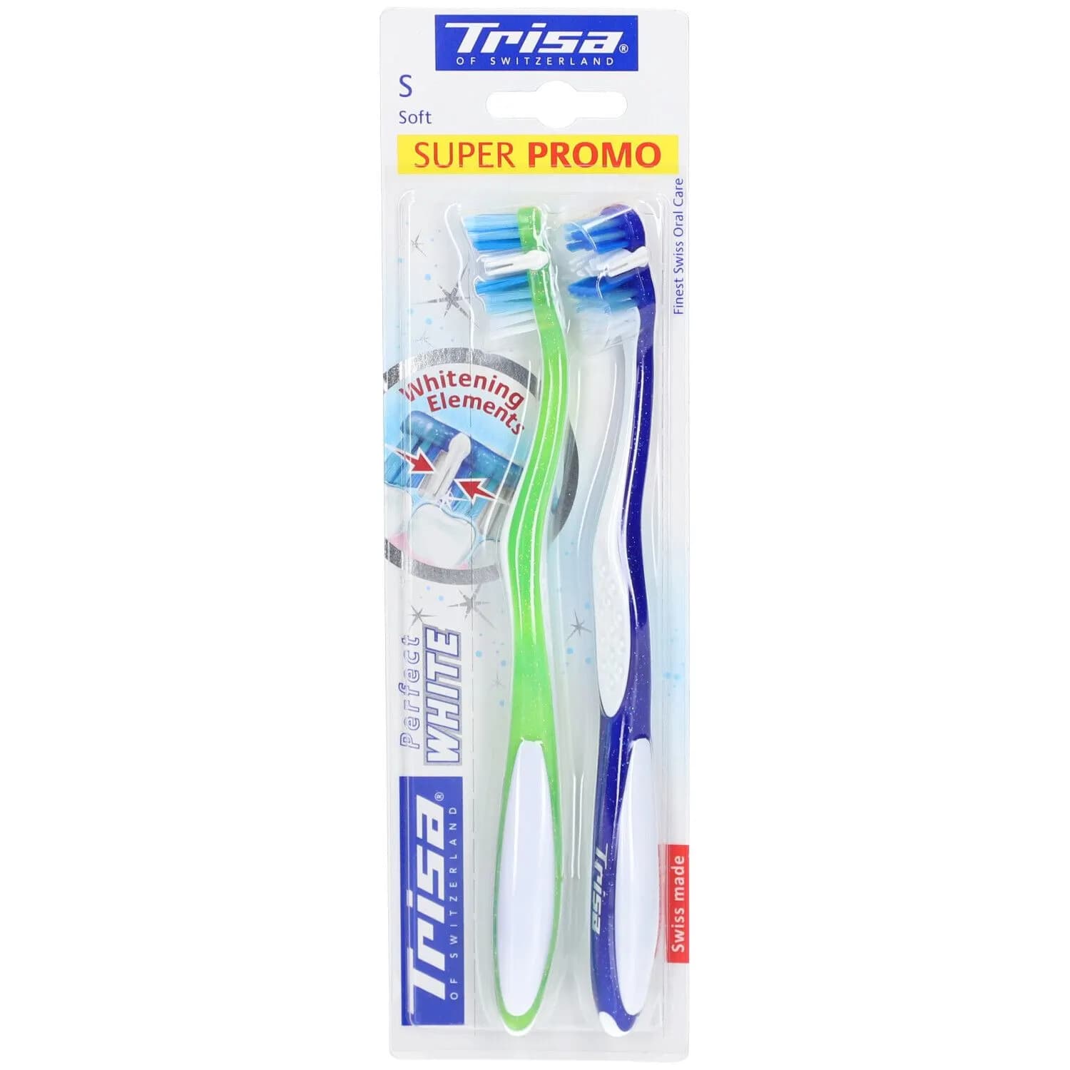 مسواک پرفکت وایت تریزا – نرم ( پک 2 عددی ) Trisa Perfect White Toothbrush 1+1