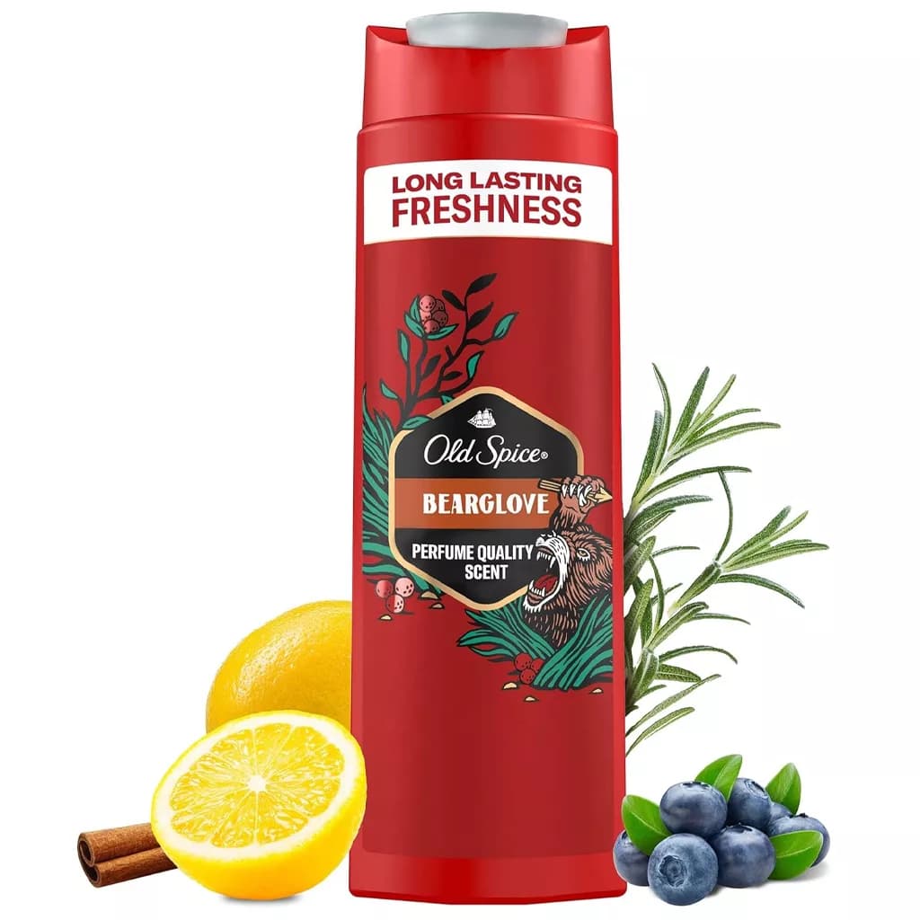 شامپو مردانه چند کاره اولد اسپایس old spice bearglove 3 in 1 — تصویر ۵