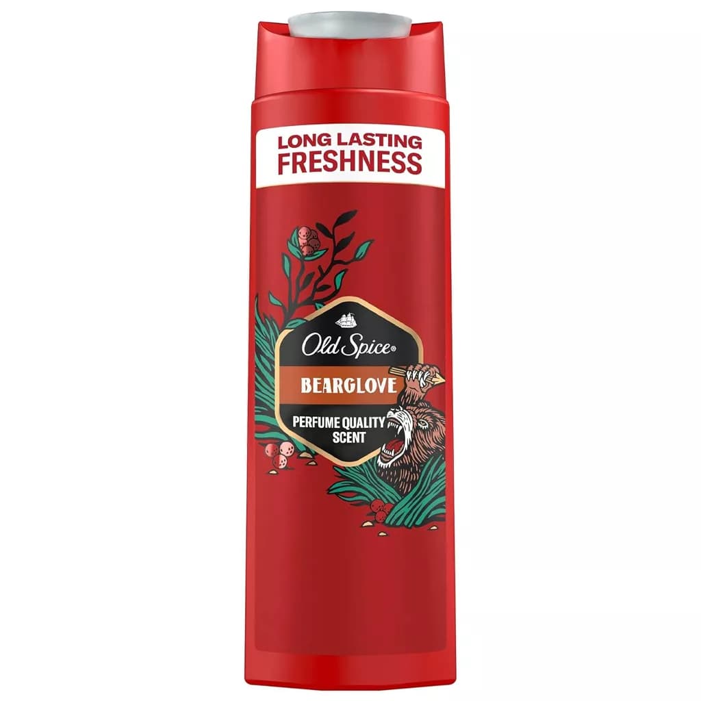 شامپو مردانه چند کاره اولد اسپایس old spice bearglove 3 in 1 — تصویر ۴
