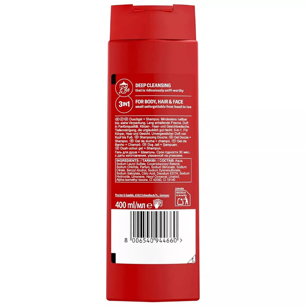 شامپو مردانه چند کاره اولد اسپایس old spice bearglove 3 in 1 — تصویر ۸