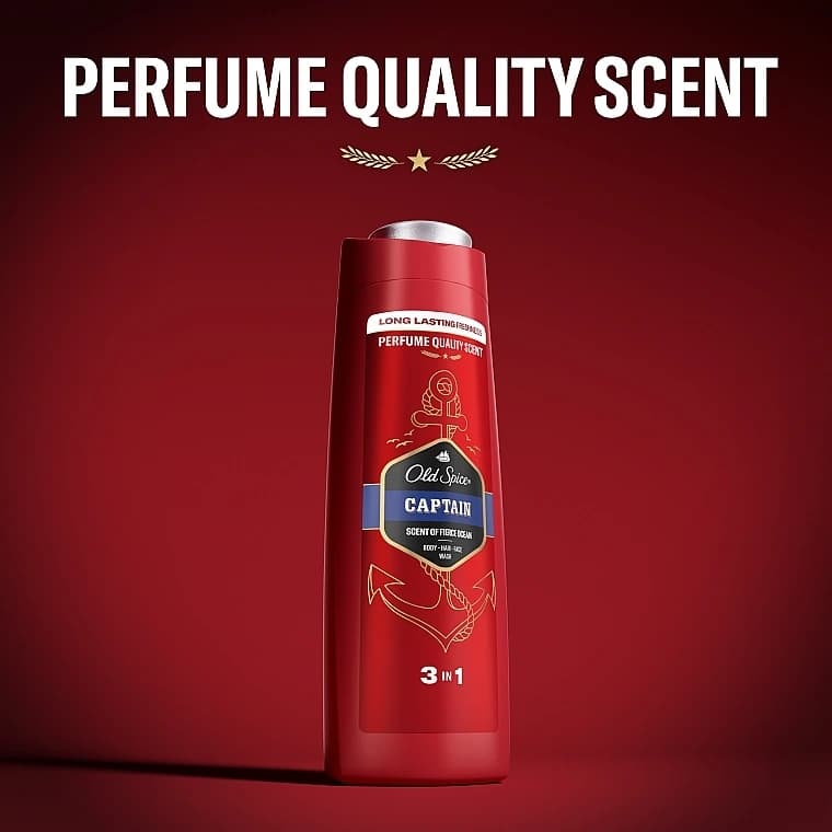 شامپو مردانه چند کاره اولد اسپایس old spice captain 3 in 1