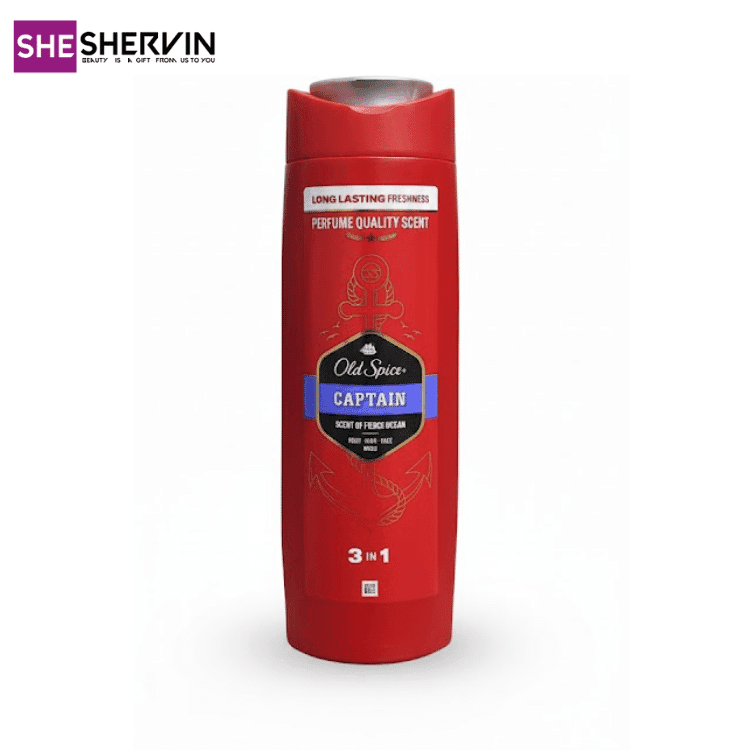 شامپو مردانه چند کاره اولد اسپایس old spice captain 3 in 1 — تصویر ۳