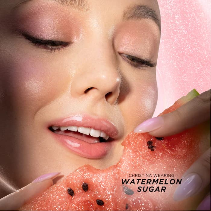 Gisou Honey Infused Hydrating Lip Oil Color: Watermelon Sugar – Clear Pink Shimmer روغن لب هندوانه ای گیسو — تصویر ۵