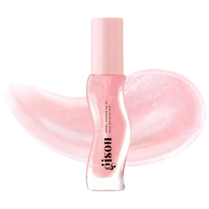 Gisou Honey Infused Hydrating Lip Oil Color: Watermelon Sugar – Clear Pink Shimmer روغن لب هندوانه ای گیسو
