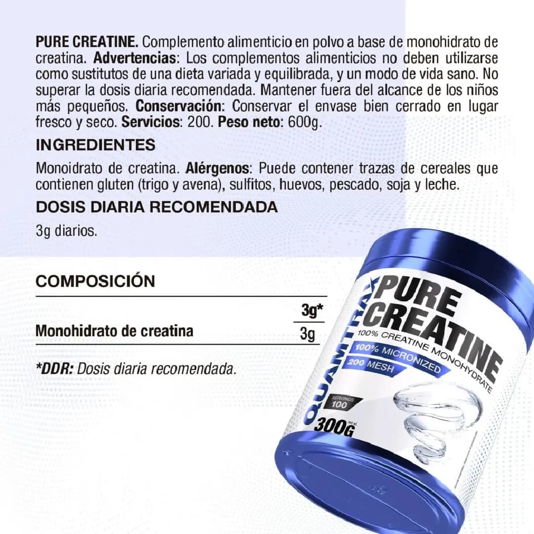 مکمل پیور کراتین کوامترکس Quamtrax Pure Creatine — تصویر ۵