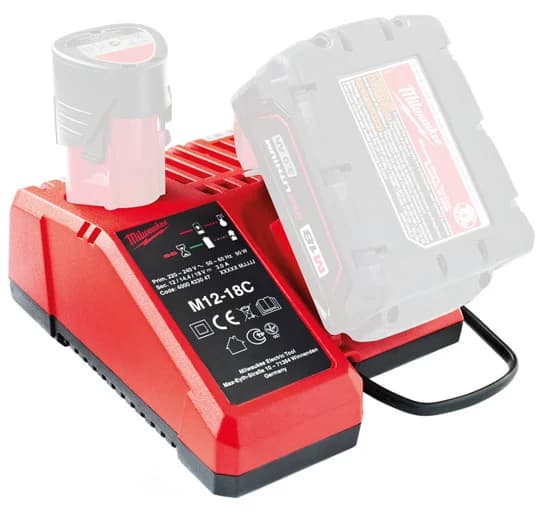شارژر دوکاره 12-18ولت میلواکی M12-18C — تصویر ۳
