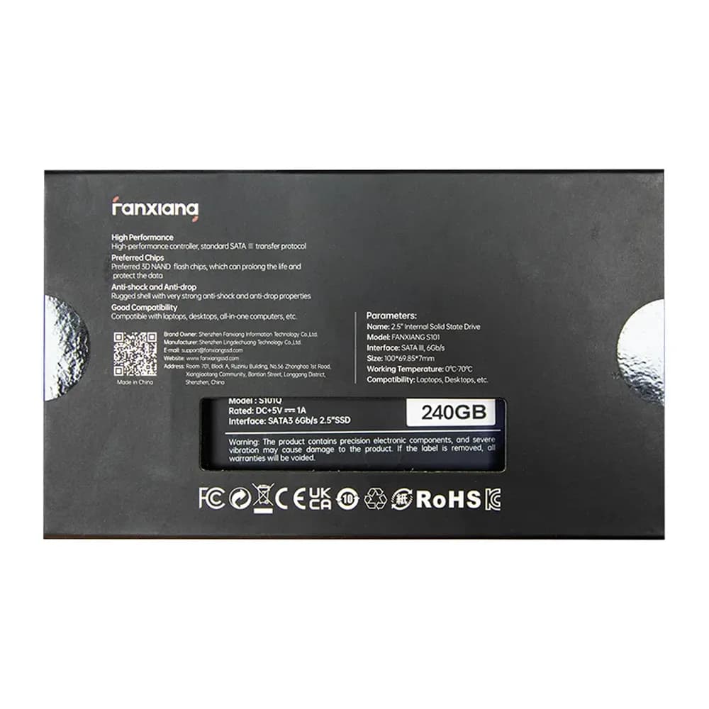 حافظه SSD فانشیانگ مدل S101 – ظرفیت 240 گیگابایت — تصویر ۶