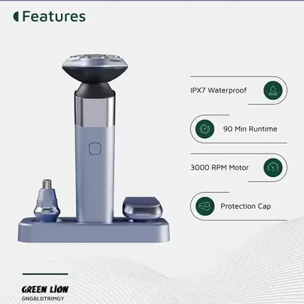 ماشین اصلاح 3 کاره گرین لاین Green Lion G-Blade Hair & Nose Trimmer Shaver GNGBLDTRIMGY — تصویر ۸