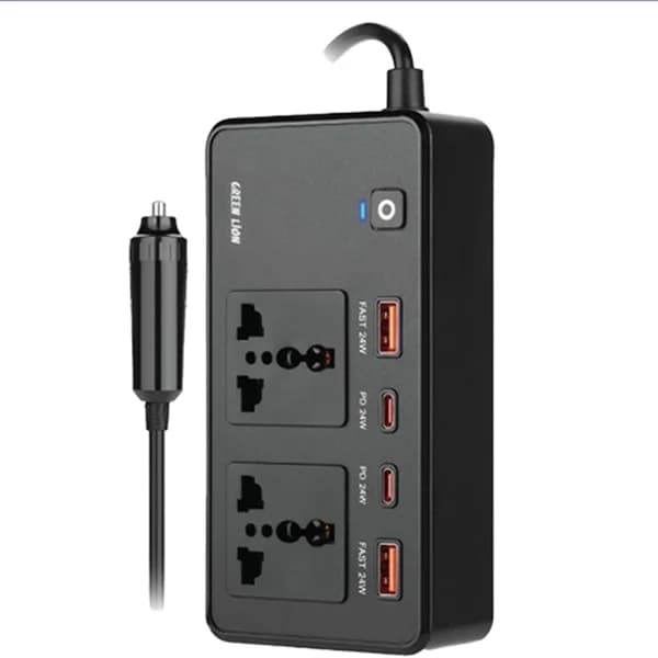 اینورتر 200 وات گرین لاین Green Lion 200W Car Inverter GNGC200CINBK