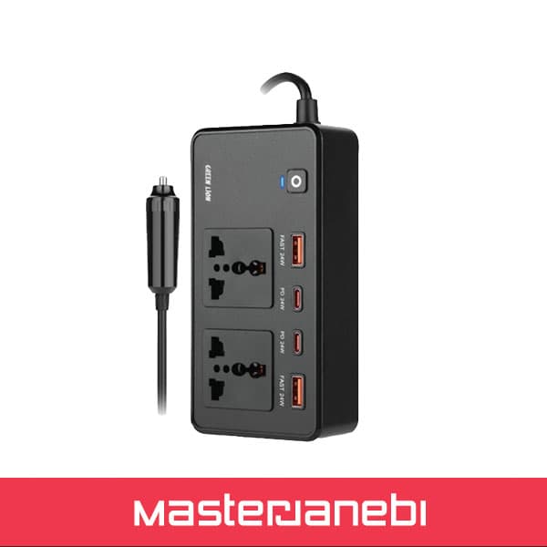 اینورتر 200 وات گرین لاین Green Lion 200W Car Inverter GNGC200CINBK — تصویر ۴