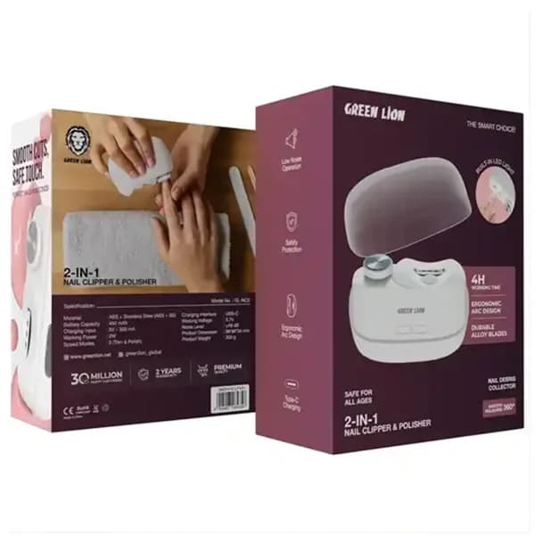ناخن گیر و سوهان برقی گرین لاین 2-In-1 GN2N1NCLPWH — تصویر ۴
