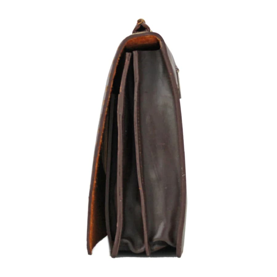 کیف چرم مردانه مدل تک قفل رمز دار دور دوخت دو طبله کد FA-LB404-18454 — تصویر ۳