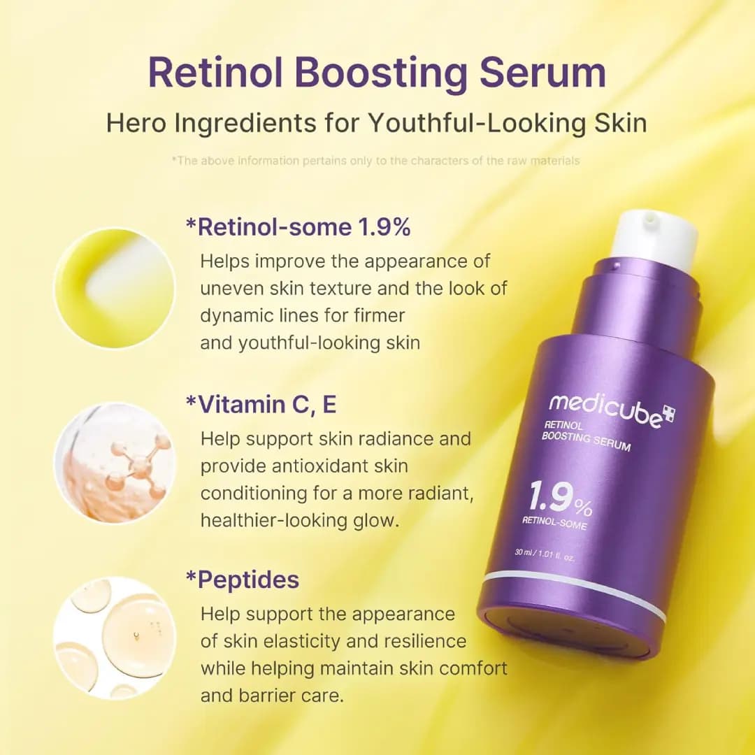 سرم بوستر جوانساز مدی کیوب مدل 1.9% RETINOL NMN حجم 30 میل — تصویر ۵