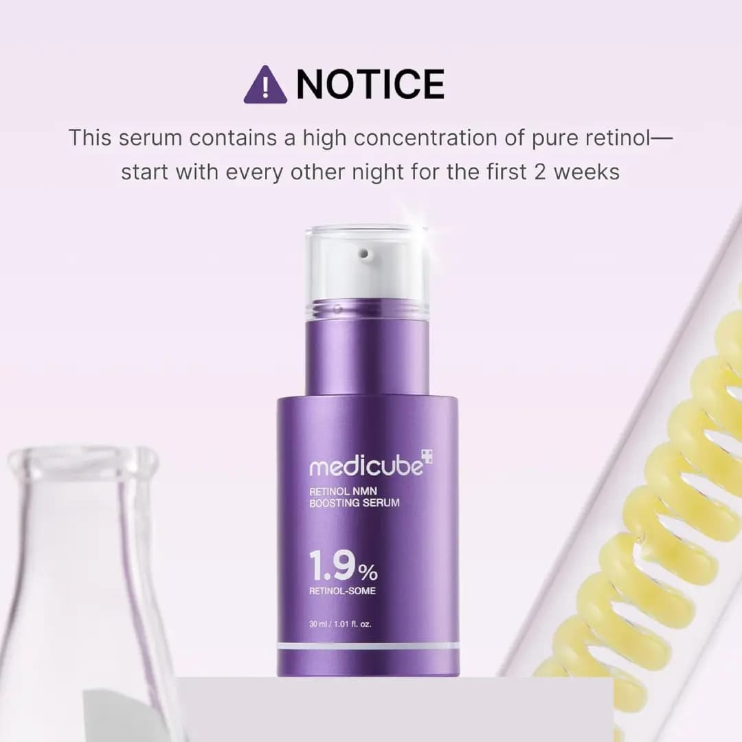 سرم بوستر جوانساز مدی کیوب مدل 1.9% RETINOL NMN حجم 30 میل — تصویر ۳