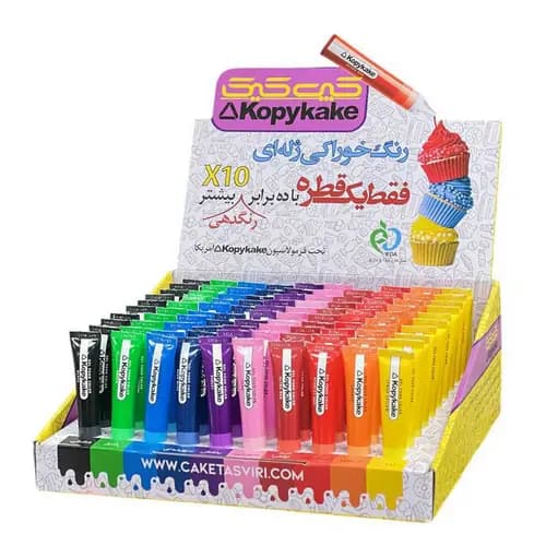 رنگ ژله‌ای خوراکی کپی کیک 15 گرمی