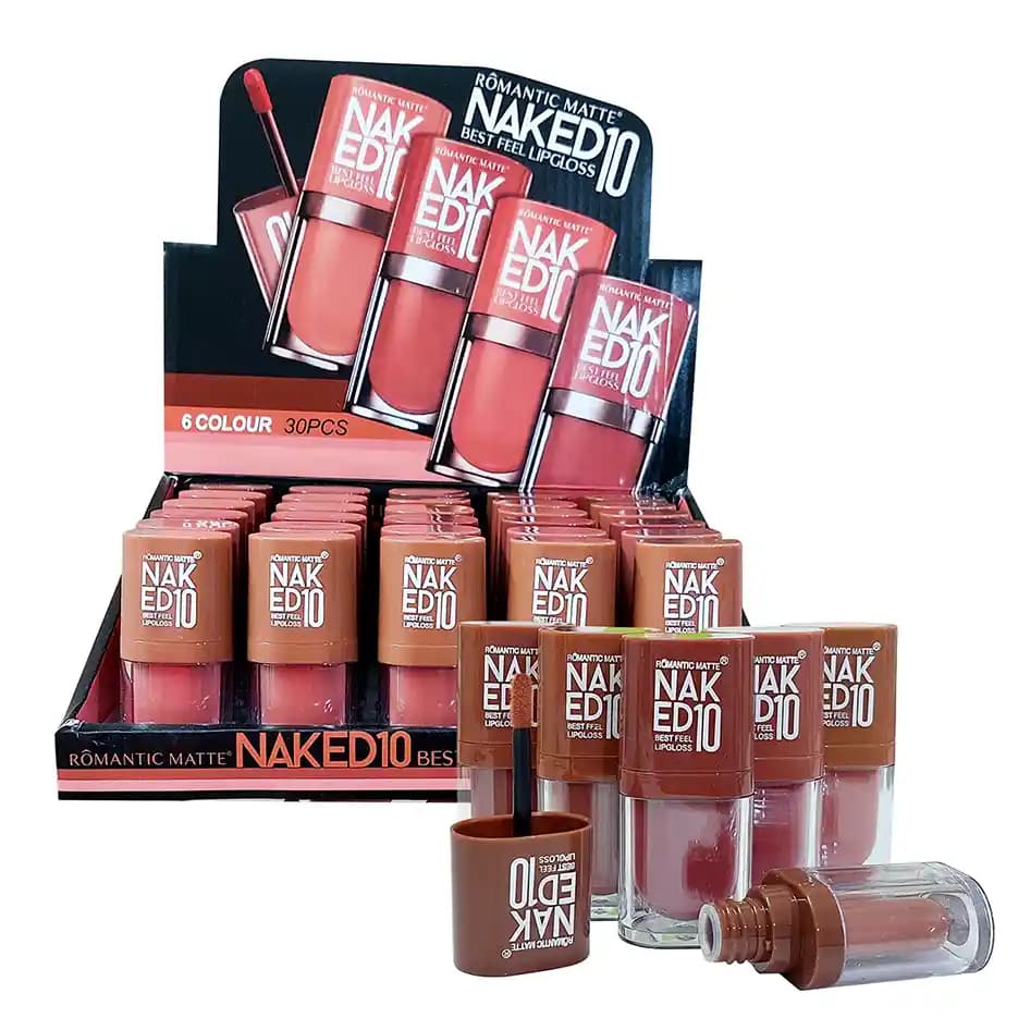 رژلب مایع رمانتیک مات NAKED10 با 6 رنگ مخملی