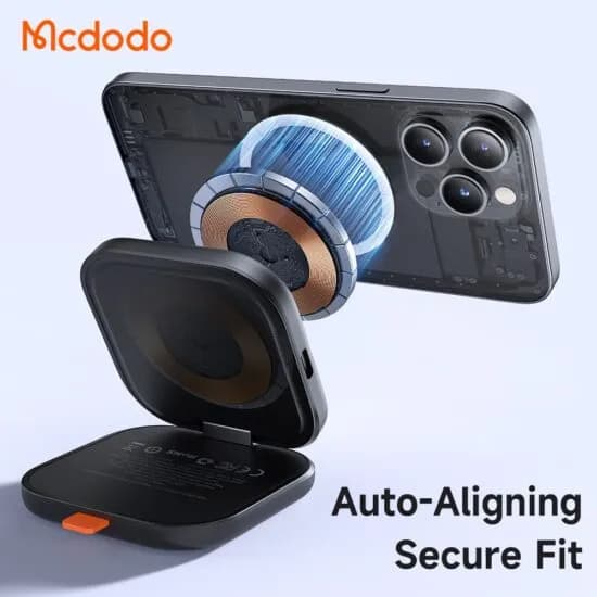 شارژر وایرلس تاشو 2 کاره مک دودو Mcdodo Magnetic Wireless Charger CH-2160 — تصویر ۲