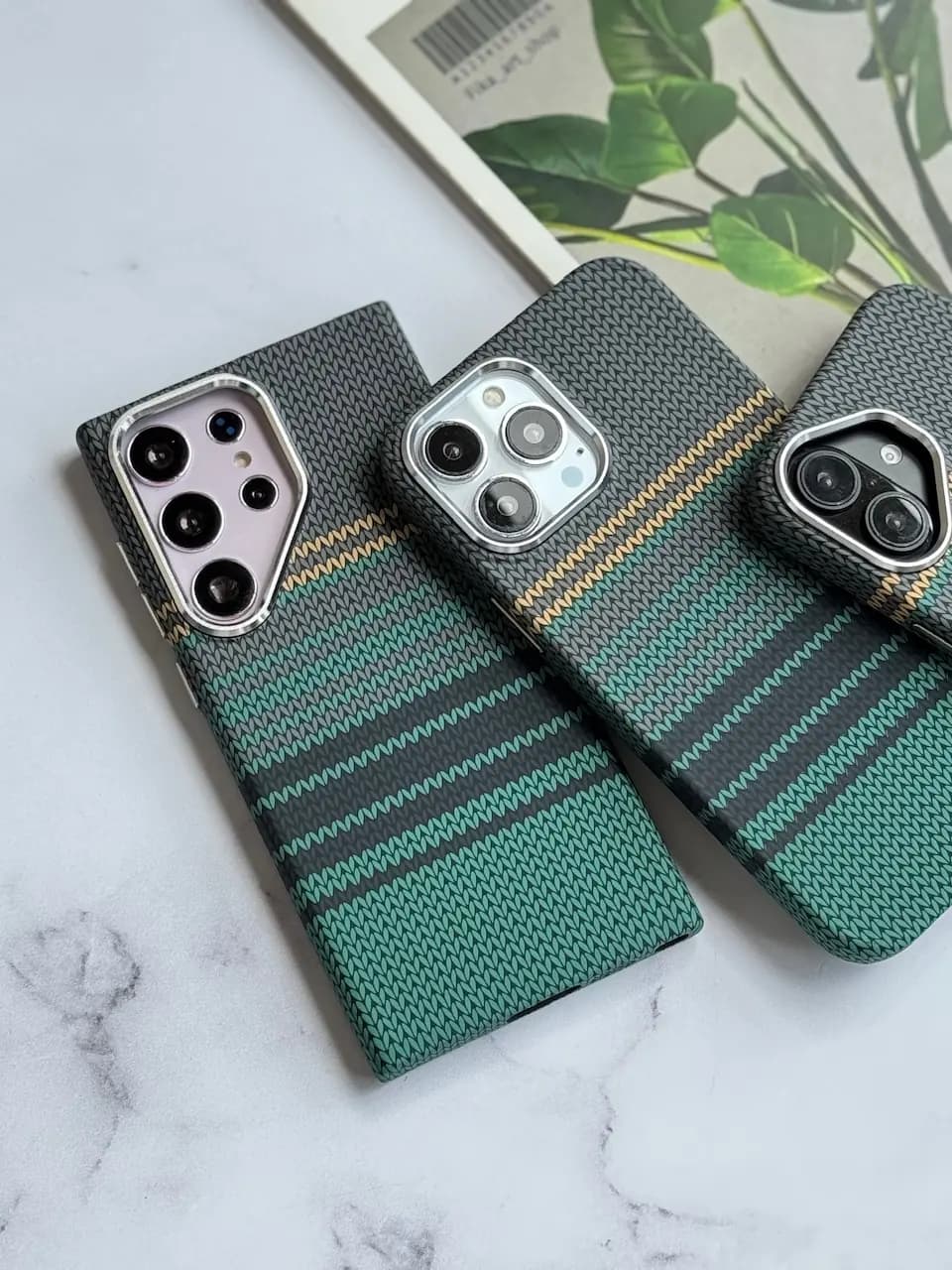 قاب Green Carbon Vintage با مگ سیف مناسب گوشی سامسونگ – Galaxy S24 Ultra / سبز کد B48