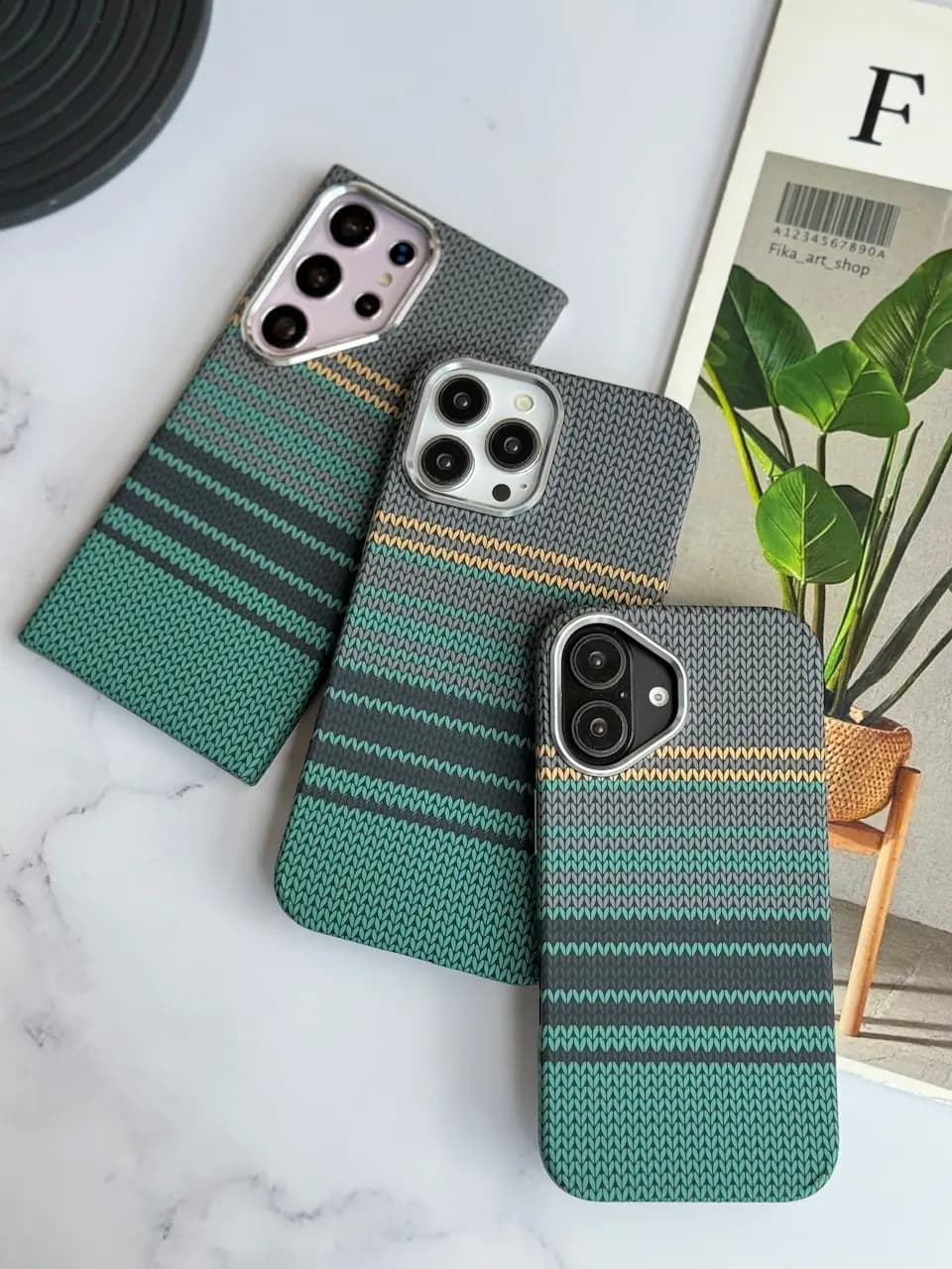 قاب Green Carbon Vintage با مگ سیف مناسب گوشی سامسونگ – Galaxy S24 Ultra / سبز کد B48 — تصویر ۳