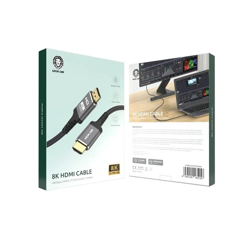 کابل HDMI گرین لاین Green Lion 8K HDMI Cable GN8KHDMI2M طول 2 متر — تصویر ۲