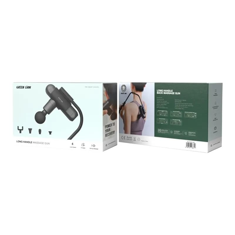 ماساژور تفنگی گرین لاین Green Lion Long Handle Massage Gun GNLHMASGUNBK — تصویر ۳