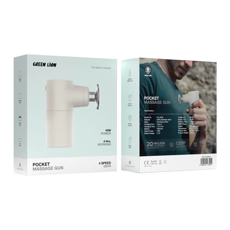 ماساژور تفنگی گرین لاین Green Lion Pocket Massage Gun GNPOCKMG — تصویر ۲