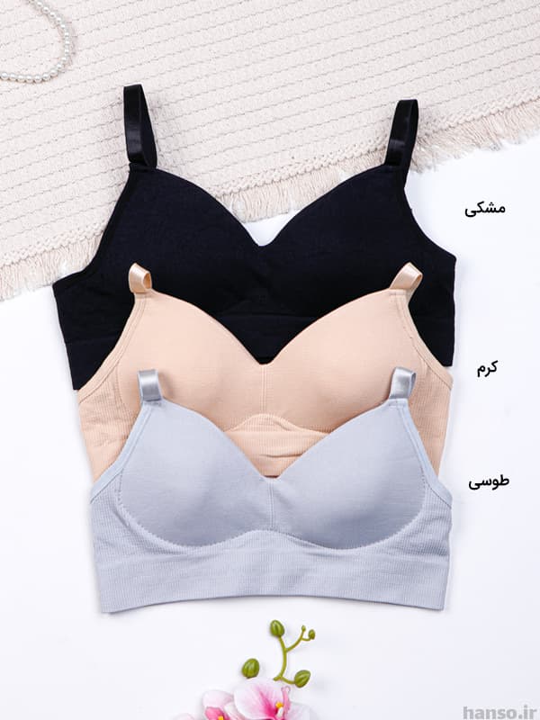 ست نیم تنه و شورت نخی بدون فنر کد 8130 — تصویر ۳