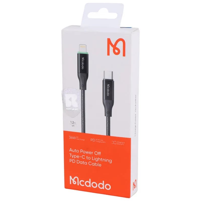 کابل لایتنینگ به Type-C مک دودو Mcdodo CA-305 دارای قطع کن خودکار طول 1.2 متر توان 36 وات — تصویر ۴