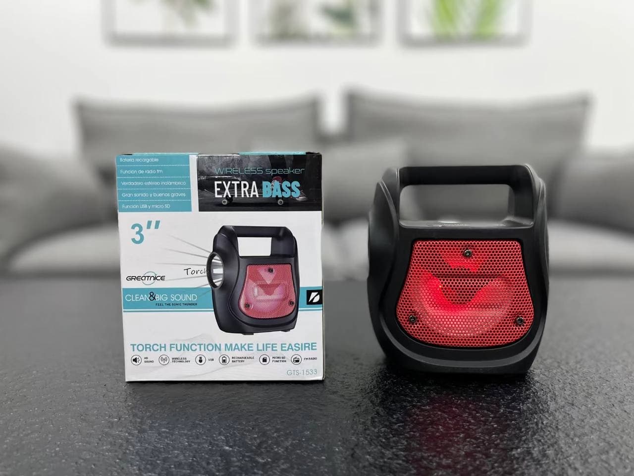 مینی اسپیکر بلوتوثی و قابل حمل Great Nice مدل GTS-1533 — تصویر ۳