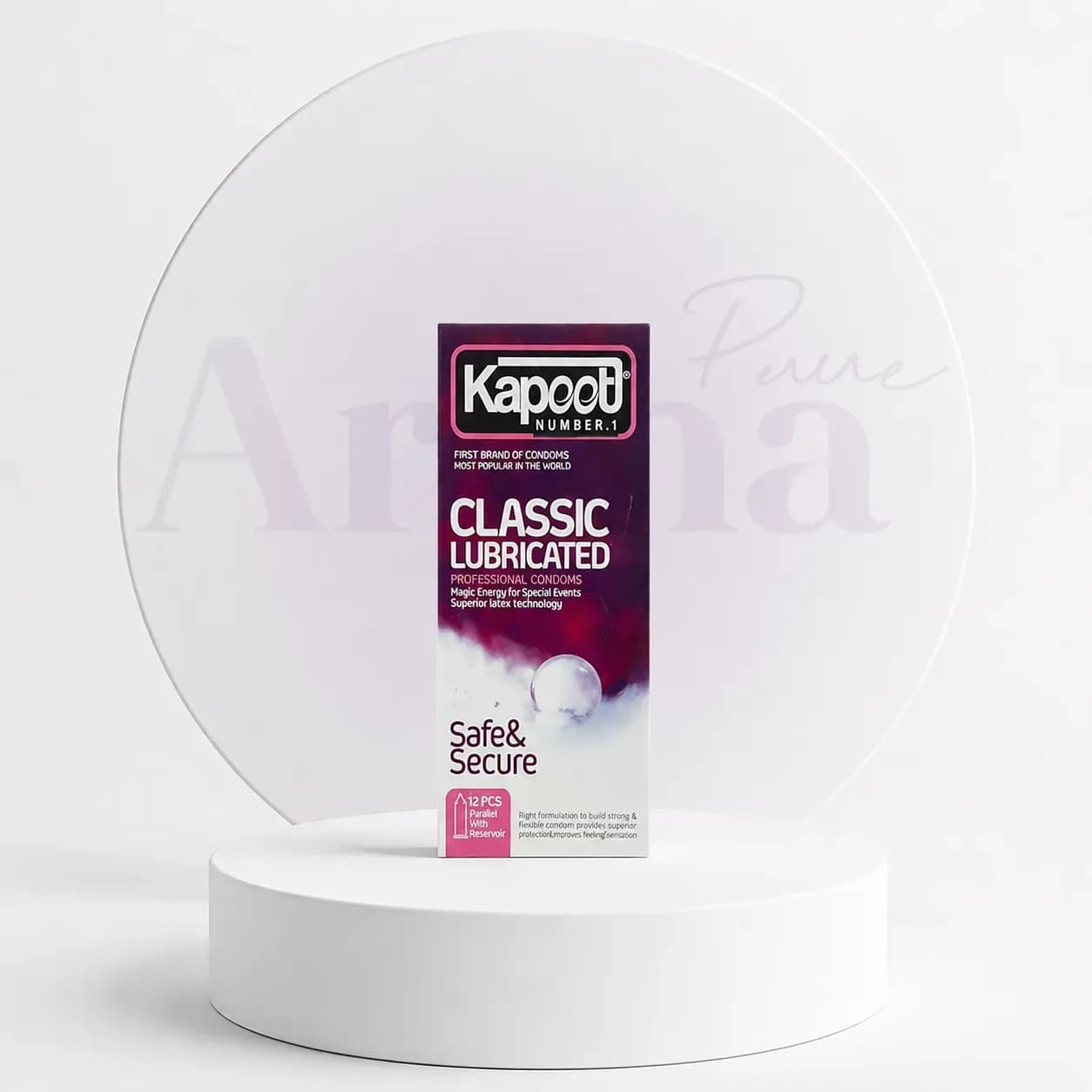 کاندوم کاپوت مدل کلاسیک Classic Lubricated بسته 12 عددی