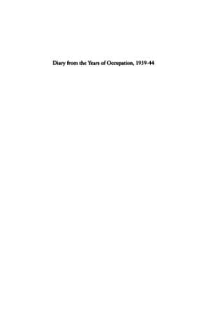 دانلود کتاب Diary from the Years of Occupation 1939-44