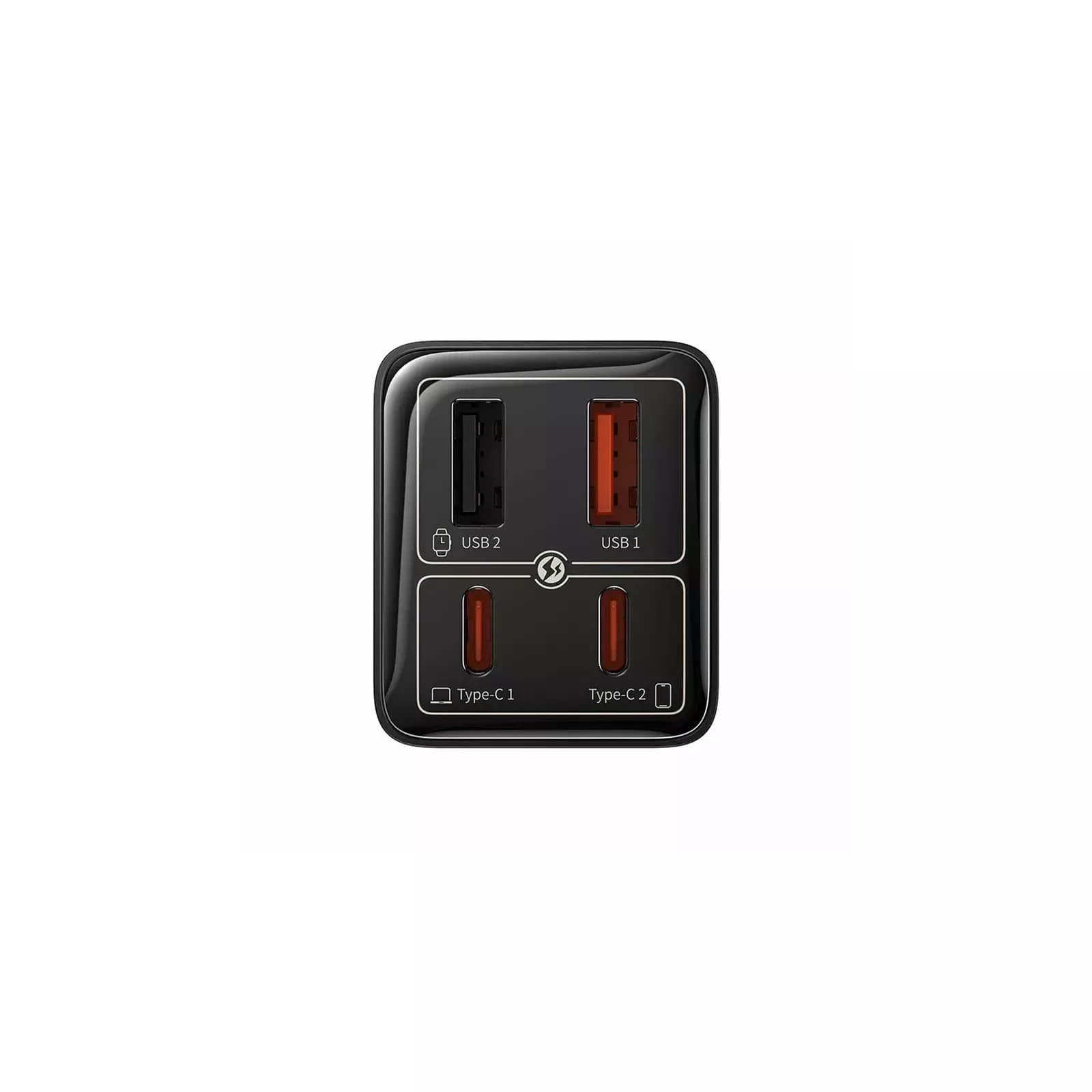 شارژر دیواری فست شارژ بیسوس Baseus GAN6 Pro 4 Ports Fast Charger P10162701113-00 توان 65 وات — تصویر ۶