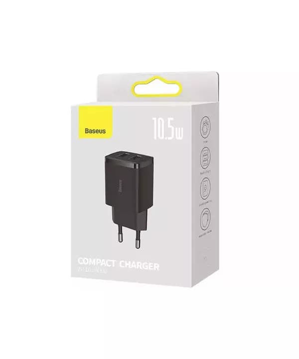 شارژر دیواری بیسوس Baseus CCXJ010201 2U EU توان 10.5 وات — تصویر ۲