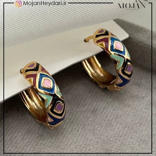 گوشواره های مینا کاری کد gn0027 — تصویر ۲