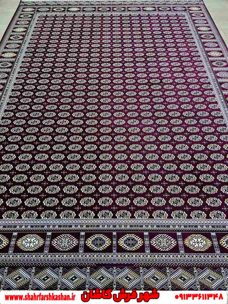 فرش طرح ترکمن لاکی 1200 شانه تراکم 3600 — تصویر ۵