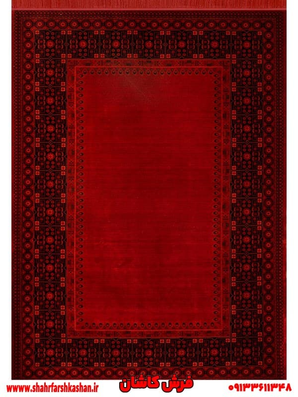گبه قرمز ساده 700 شانه تراکم 2550 طرح دیبا