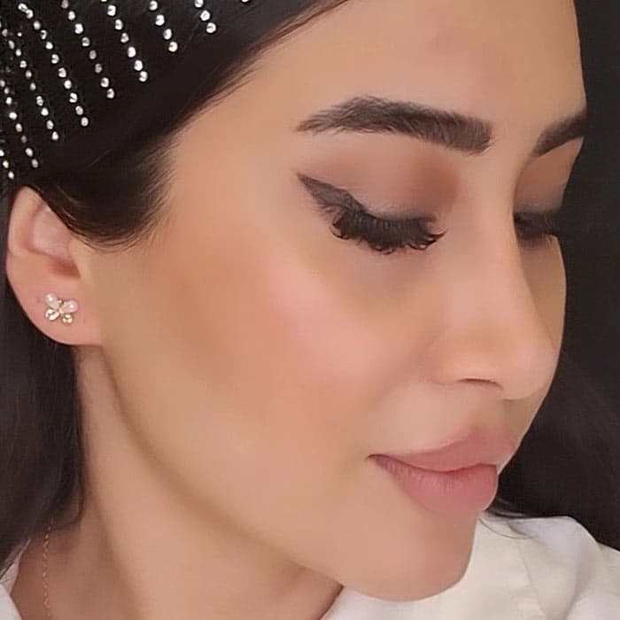 گوشواره دخترانه ژوپینگ پروانه و مروارید طلایی